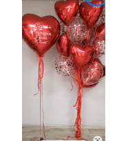 Sevgililer Günü Kalpli Balon Demeti