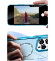 Pilelistore   Apple iPhone 15 Plus Live Diamond Magsafe Kapak - Şeffaf