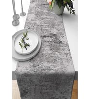 Gri Vintage Desenli Premium Masa Örtüsü Runner RNR101