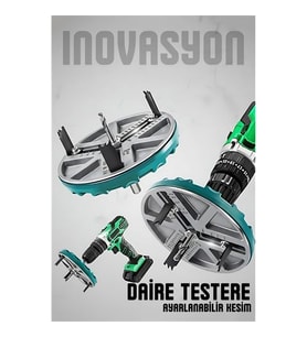 Ayarlanabilir Daire Testere Ucu 45-130 mm  Profesyonel Delme Aparatı