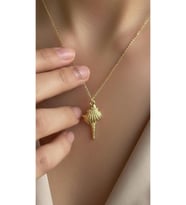 Luxury 3 boyutlu Deniz kabuğu Kolye 925 ayar (Gold)