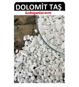 Dolomit  Saksı Bahçe Dekor Süs Beyaz Taş  2 Kg