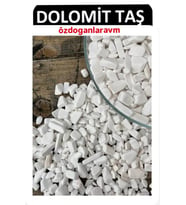 Dolomit  Saksı Bahçe Dekor Süs Beyaz Taş  2 Kg