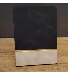pilelistore Siyah Çizgili Deri Defter