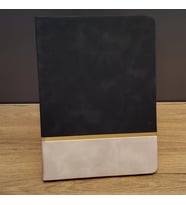 pilelistore Siyah Çizgili Deri Defter