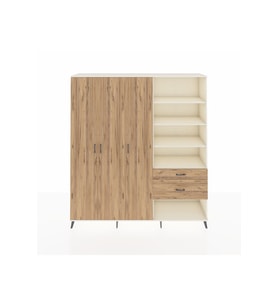 Hyperion Dolap 16 Raflı 2 Çekmeceli 3 Kapaklı 220x44x243 Aytaşı-Çam/Çam