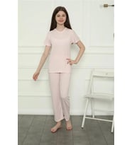 Giyim Kız Çocuk Penye Pijama Takım Pembe