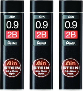 Pentel 3'Lü Paket 36 Uçlu Kılıf 0,9 Mm Ain Stein C279 Sertlik Derecesi 2B