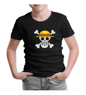 One Piece - Logo Siyah Çocuk Tshirt