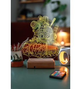 Özel Tasarım 3D Tank Masaüstü Dekoratif Led Lamba