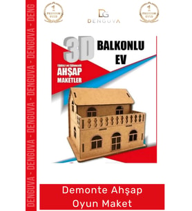 #Oyuncak Eğitici Eğlenceli 3mm Ham MDF Boyanabilir 3D Sök Tak Puzzle Demonte Ahşap Oyun Maket