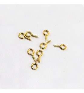 Tahtakale Toptancı Metal Takı Ve Obje Halkası Vidalı  1 CM  (1000 Adet)  Altın