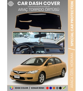 HONDA CIVIC FD6 (2005-2011) Torpido Örtüsü Torpido Koruma Tam Uyum Çatlamayı Önler Kolay Montaj