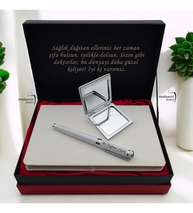 İsme Özel Roller İmza Kalemi l Makyaj Aynası l Defter Hediye seti