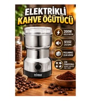 Elektrikli Sessiz Kahve Öğütücü 200W Paslanmaz Çelik Çok Fonksiyonlu AB Fişli