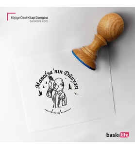 Tesettür Kadın Kişiye Özel Kitap Damgası Kitap Mührü Kaşe Kitap Mühür Özel Damga 363