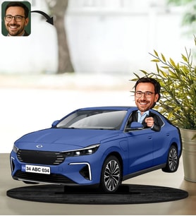 BK Gift Kişiye Özel Erkek Mardin Renk Togg Karikatür Biblo -2, Arkadaşa Hediye, Araba Hediyesi