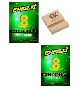 Palme LGS 8. Sınıf Enerji Matematik ve Türkçe 8+8 Deneme Sınavı + Telefon Standı