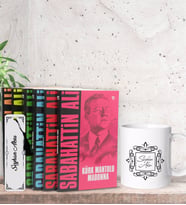 BK Gift Kişiye Özel İsimli Kupa Bardak Kitap Ayracı ve Sabahattin Ali Serisi(6 Kitap) Hediye Seti