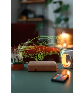 Dacia Duster 16 Renk Kumandalı 3D Gece Lambası