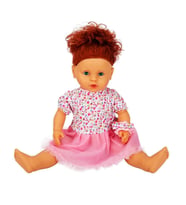 1060011 Lila Sesli Saçlı Et Bebek 60 cm