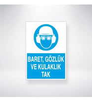 Baret, Gözlük ve Kulaklık Tak