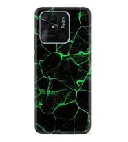Xiaomi Poco X3 Pro M4 Pro X4 Pro C40 10C Kılıf Desenli Silikon Yeşil Şerit Mermer 1320