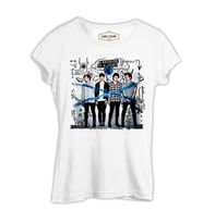 5 Seconds of Summer Beyaz Kadın Tshirt