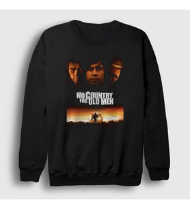 Presmono Unisex Siyah Cover Film No Country For Old Men Sweatshirt 248020tt