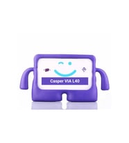 Fuchsia CASPER Via L40-G 10.4" ile Uyumlu kOkO Eğlenceli Karakterli Standlı Çocuk Tablet Kılıfı (Mor)