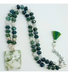 1817 Green(yeşil) Turmalin el yapımı kolye