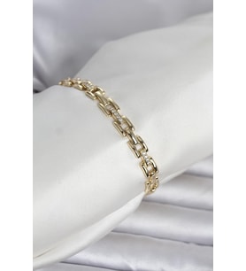 Xuping Zincir Model Gold Renk Kadın Bileklik 5886 - GLST5670-7400