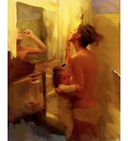 Kadın Olmak Sayılarla Boyama Seti Canvas Kasnaklı 40 x 50 cm