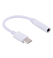 Type-C 3.5mm Kulaklik Dönüstürücü Aparat Aux Çevirici Adaptör (Beyaz)