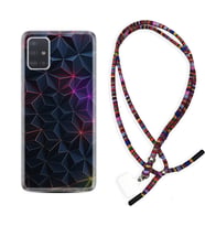 Samsung a71 A72 A73 A7 A9 2018 C7 C9 Kılıf Boyun Asklı Rasta Silikon Renkli Prizmalar 1783