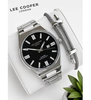 Lee Cooper 2 Yıl Garantili Takvimli Kadran Bileklik Hediyeli Erkek Kol Saati E8325.350