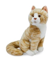 Animals Of The World Oturan Bej Kedi Peluş Oyuncak 22 cm (Çok Renkli)