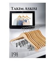 Takım Askısı Ceket Etek Pantolon Kıskaçlı 19 ADET