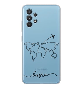 Samsung Mini Harita Tasarımlı Şeffaf Telefon Kılıfı