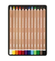 Cretacolor Mega Color Kalın Kuru Boya 12 Renk Metal Kutu (290 12) 