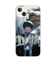 Iphone 14 PLUS Uyumlu Chainsaw Man Tasarımlı Şeffaf Telefon Kılıfı