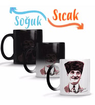 Mustafa Kemal Atatürk 07 Sihirli Kupa Bardak Porselen