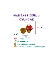 Kırmızı Mantar - 3D Dekoratif Mini Figür