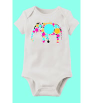 Unisex Bebek Beyaz Organik Baskılı Pamuklu Body
