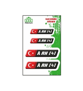 Gogo Kan Grubu A Rh(+) Siyah Dörtlü Damla Etiket II
