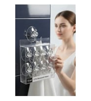 Mey İthalat® 12'li Şeffaf Askılı Vantuz Kanca Banyo & Mutfak Duvar Askısı (4cm) - 1.36kg Taşıma 72