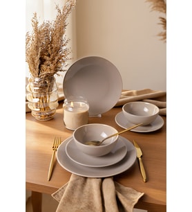 Keramika Taupe Kera Yemek Takımı 6 Parça 2 Kişilik 594