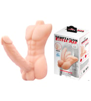 Yarım erkek Vücut Kendinden Kayganlaştırıcılı 19 cm Kıkırdaklı Penis