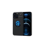 Apple İphone 13 Pro Max Kılıf Range Yüzüklü Silikon - Siyah-mavi