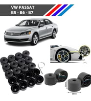 Otozet - VW Passat Bijon Civata Kapağı Siyah Renk 20 Adetli Set 17mm 1K06011739B9